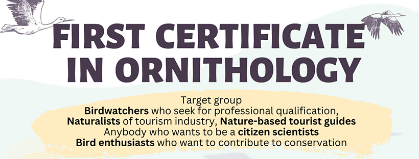 First certificate in Ornithology 2023